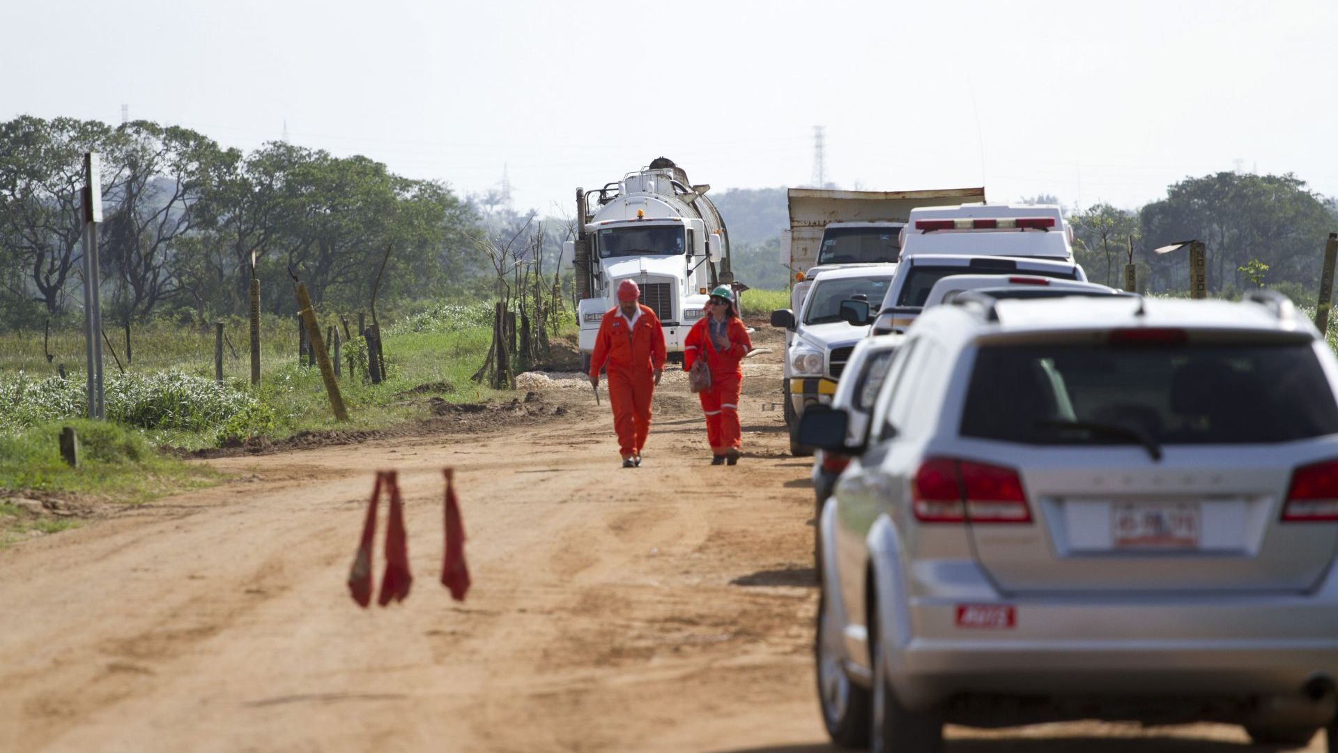 Empleados de Pemex en Cosoloacaque